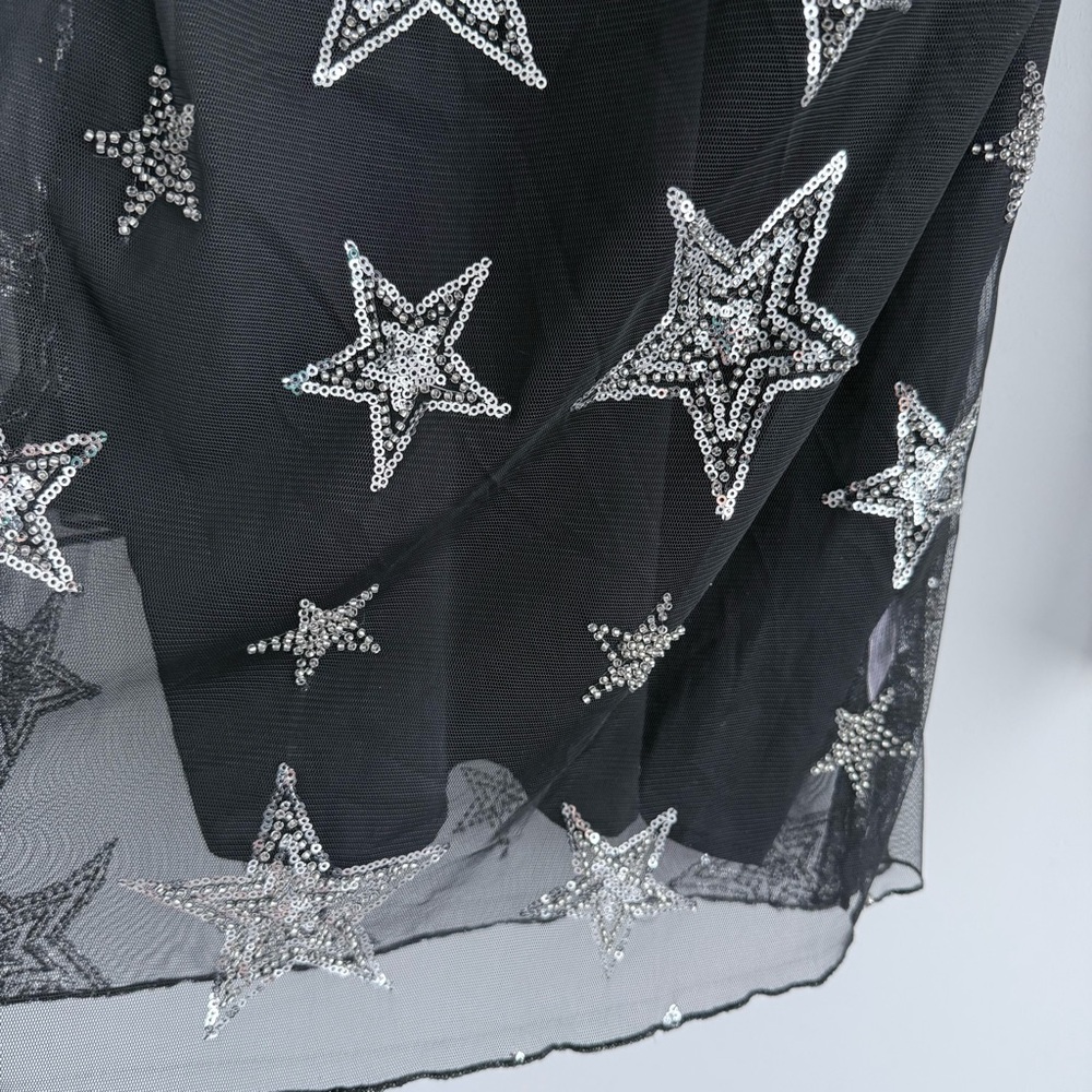 NBD x Naven Starry Night Dress in Black XXS Star Sequins Embellished Sheer Mesh - Picture 8 of 16